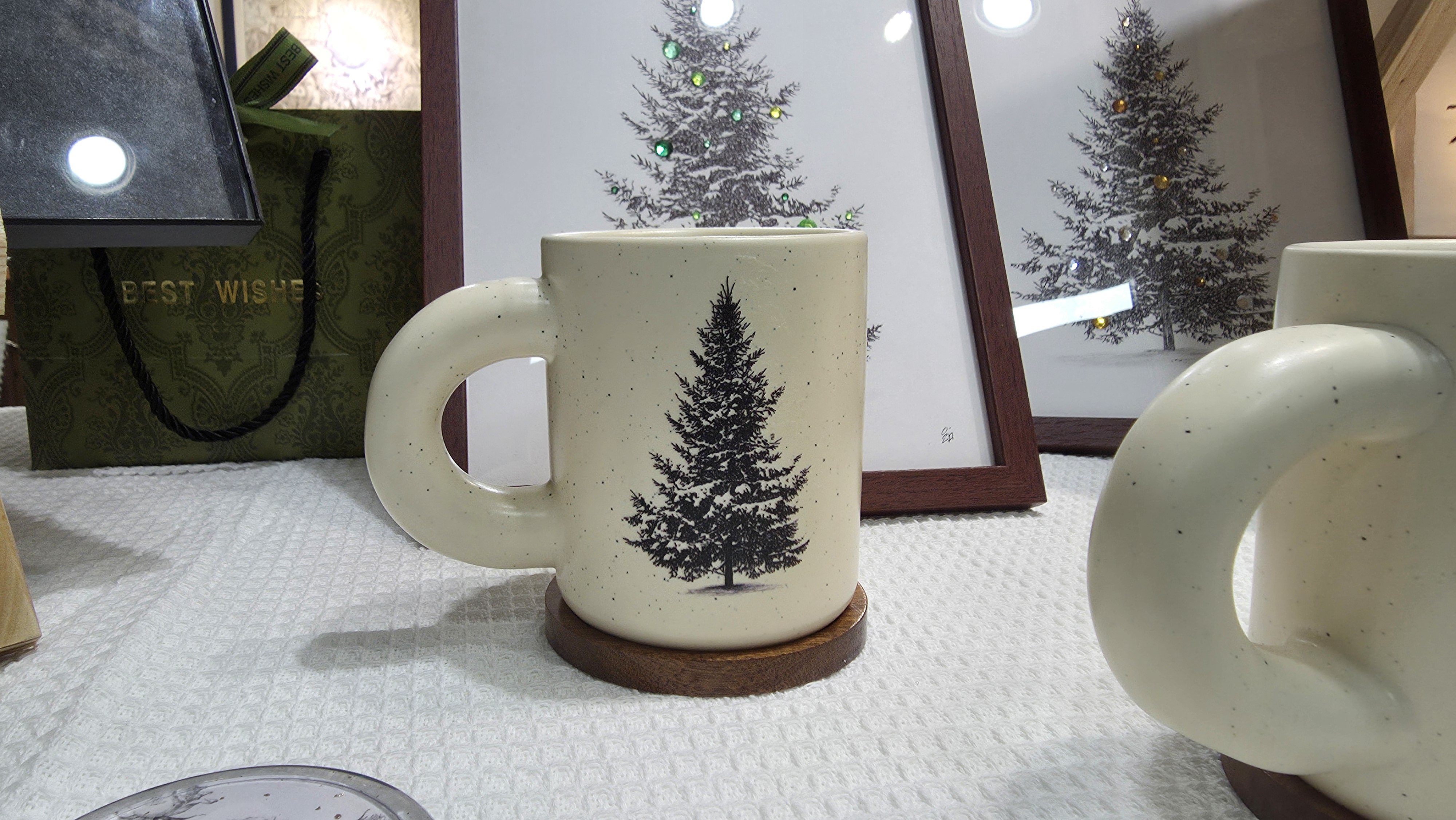 겨울을 담은, 따뜻한 머그<br />머그컵+티코스트(우드) 1set